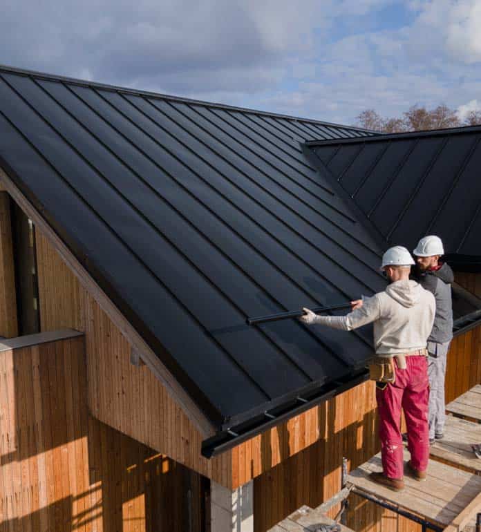 Metal roof installation in Bergen County by BlueSky Roofing & Siding.